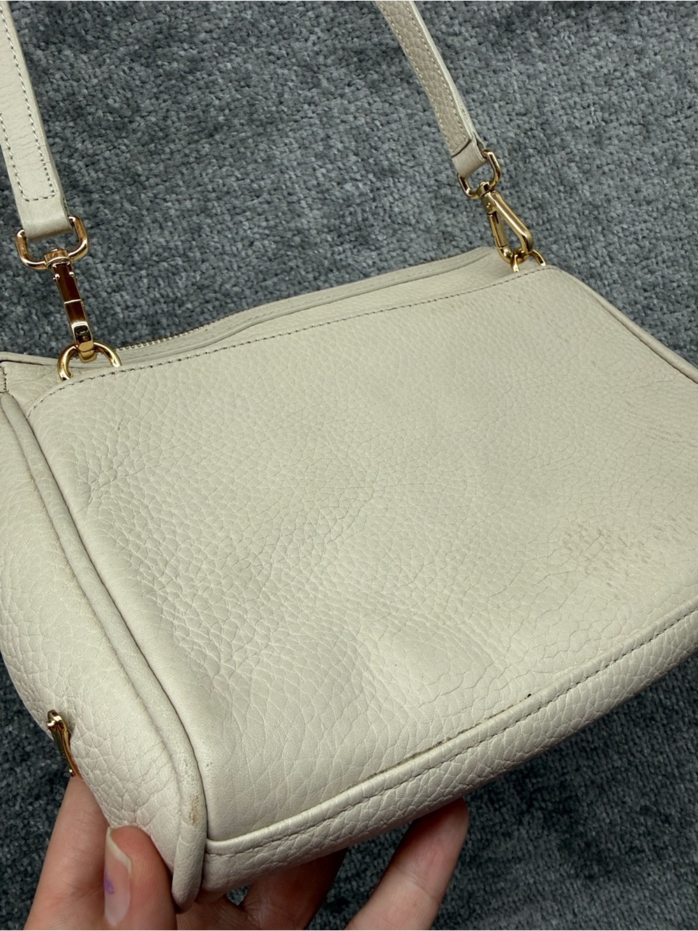 Gigi New York Crossbody Bag Leather Purse Black Ivory Tassel Haircalf Spotted - Picture 12 of 15